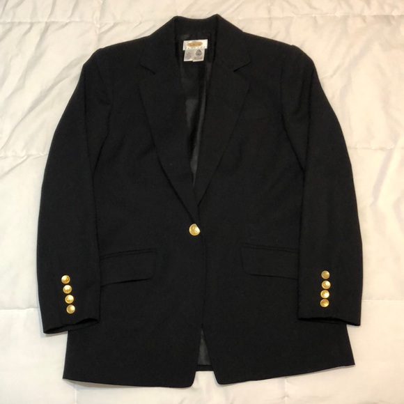 Talbots 100% Wool Black Suit Jacket - Picture 1 of 10